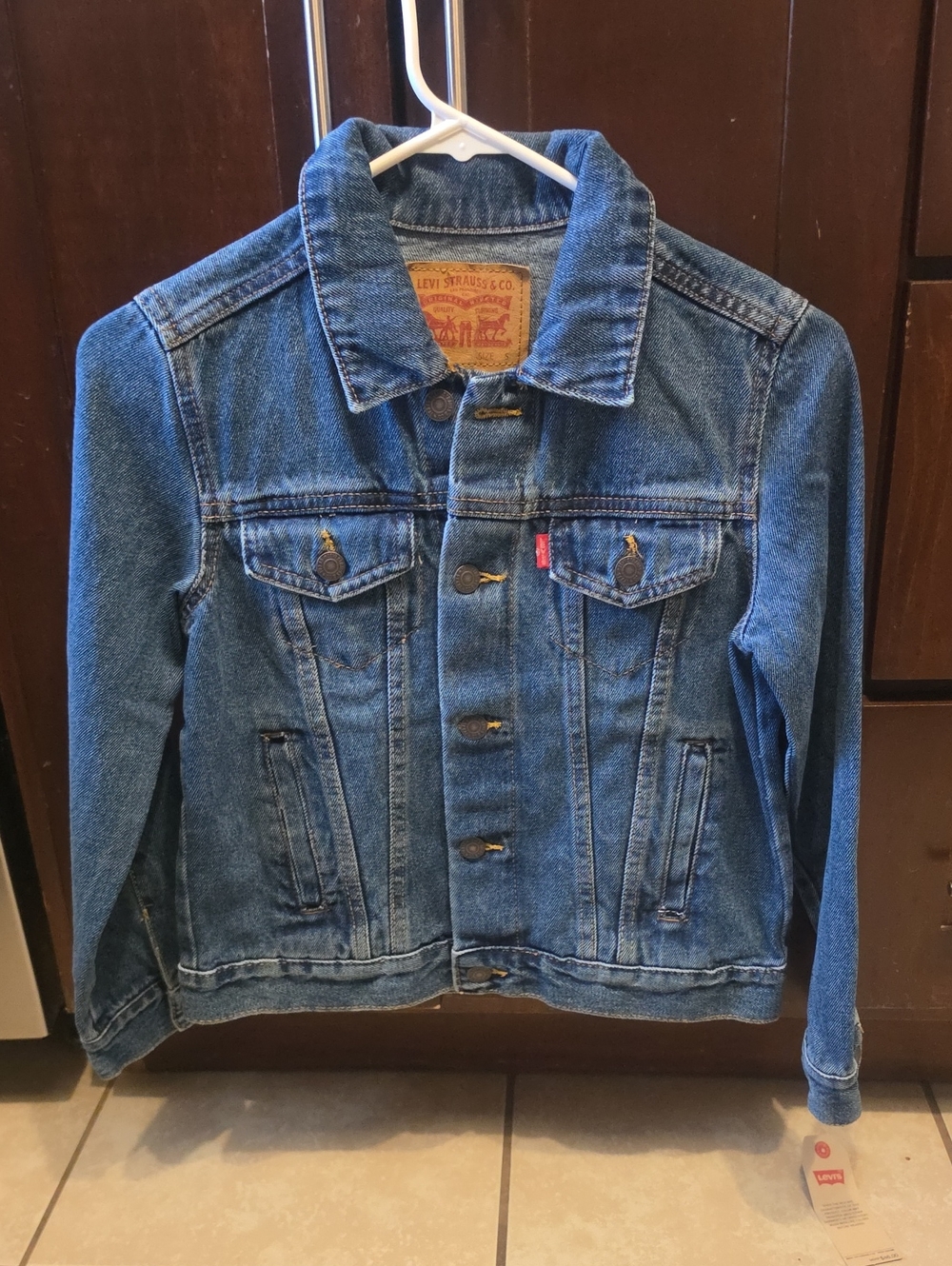 Levi's Medium Blue Denim Trucker Jacket Big Boys New with Tags